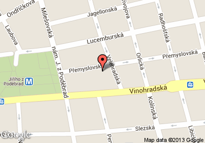 mapa - Přemyslovská 14, Praha 3, 130 00